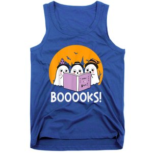 Funny Halloween Booooks! Cute Ghost Reading Library Books Gift Tank Top