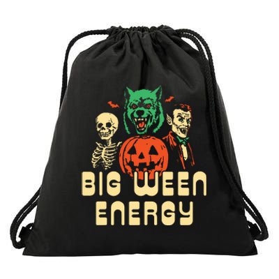 Funny Halloween Big Ween Energy Drawstring Bag