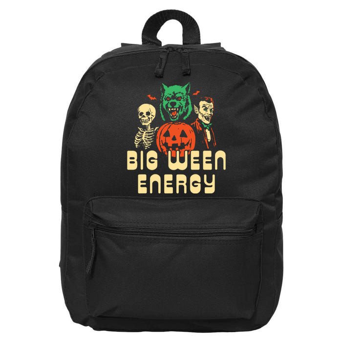 Funny Halloween Big Ween Energy 16 in Basic Backpack