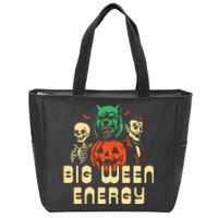 Funny Halloween Big Ween Energy Zip Tote Bag