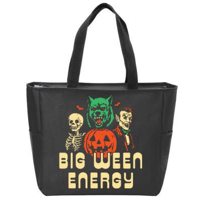 Funny Halloween Big Ween Energy Zip Tote Bag