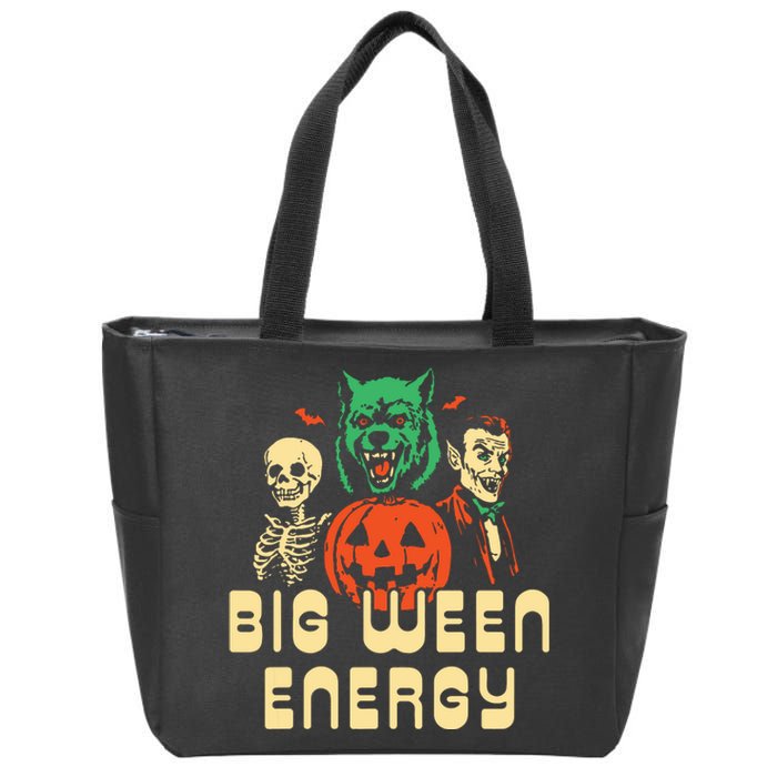 Funny Halloween Big Ween Energy Zip Tote Bag