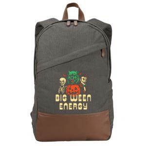 Funny Halloween Big Ween Energy Cotton Canvas Backpack