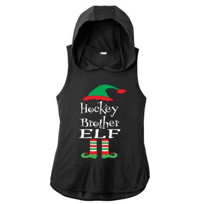 Funny Hockey Brother Elf Gift Xmas Family Ns Gift Ladies PosiCharge Tri-Blend Wicking Draft Hoodie Tank