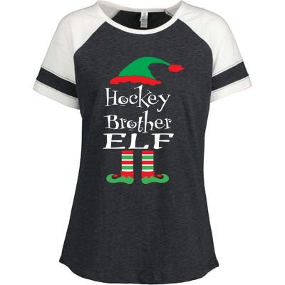 Funny Hockey Brother Elf Gift Xmas Family Ns Gift Enza Ladies Jersey Colorblock Tee