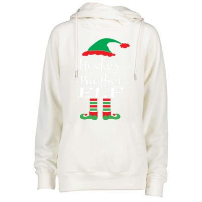 Funny Hockey Brother Elf Gift Xmas Family Ns Gift Womens Funnel Neck Pullover Hood