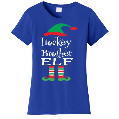 Funny Hockey Brother Elf Gift Xmas Family Ns Gift Women's T-Shirt