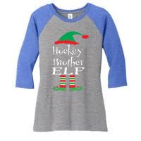 Funny Hockey Brother Elf Gift Xmas Family Ns Gift Women's Tri-Blend 3/4-Sleeve Raglan Shirt