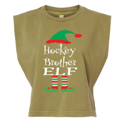 Funny Hockey Brother Elf Gift Xmas Family Ns Gift Garment-Dyed Women's Muscle Tee