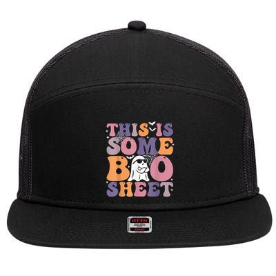 Funny Halloween Boo Ghost Costume This Is Some Boo Sheet 7 Panel Mesh Trucker Snapback Hat