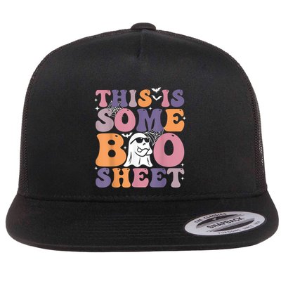 Funny Halloween Boo Ghost Costume This Is Some Boo Sheet Flatbill Hat