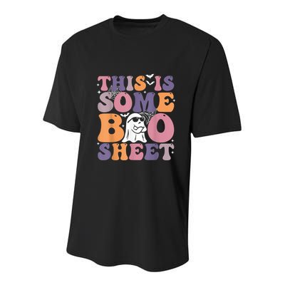 Funny Halloween Boo Ghost Costume This Is Some Boo Sheet Youth Performance Sprint T-Shirt