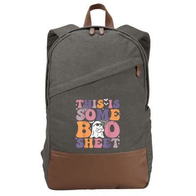 Funny Halloween Boo Ghost Costume This Is Some Boo Sheet Cotton Canvas Backpack