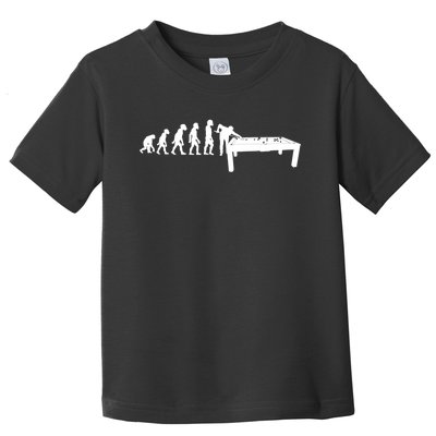 Funny Human Billiards Evolution 8 Ball Pool Cue Stick Player Meaningful Gift Toddler T-Shirt