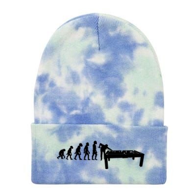 Funny Human Billiards Evolution 8 Ball Pool Cue Stick Player Meaningful Gift Tie Dye 12in Knit Beanie