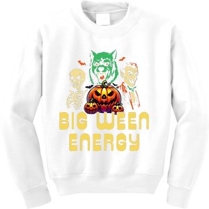 Funny Halloween Big Ween Energy Kids Sweatshirt