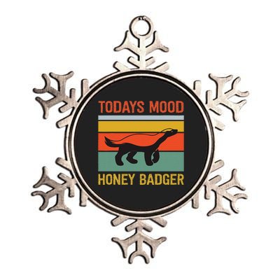 Funny Honey Badger Todays Mood Honey Badger Metallic Star Ornament