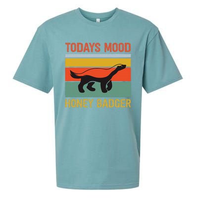 Funny Honey Badger Todays Mood Honey Badger Sueded Cloud Jersey T-Shirt