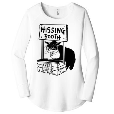 Funny Hissing Booth Kitten Kitty Cat Furmom Furdad Women Women's Perfect Tri Tunic Long Sleeve Shirt