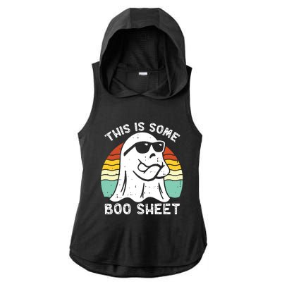 Funny Halloween Boo Ghost Costume This Is Some Boo Sheet Ladies PosiCharge Tri-Blend Wicking Draft Hoodie Tank