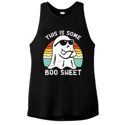 Funny Halloween Boo Ghost Costume This Is Some Boo Sheet Ladies PosiCharge Tri-Blend Wicking Tank