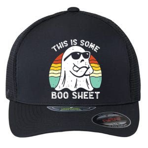 Funny Halloween Boo Ghost Costume This Is Some Boo Sheet Flexfit Unipanel Trucker Cap