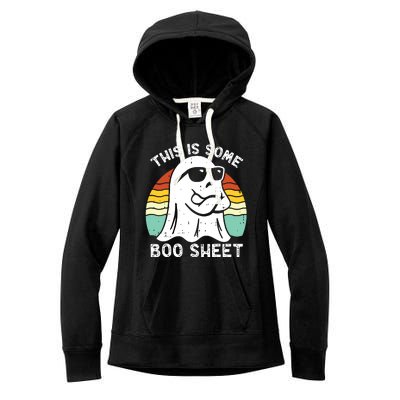 Funny Halloween Boo Ghost Costume This Is Some Boo Sheet Women's Fleece Hoodie