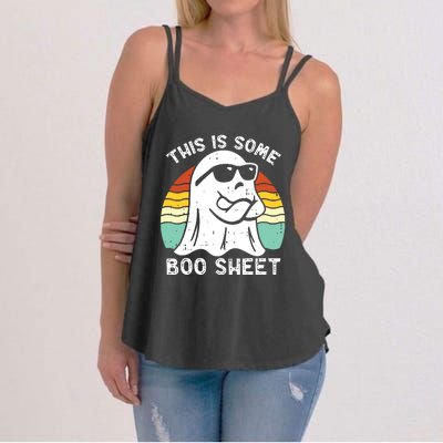 Funny Halloween Boo Ghost Costume This Is Some Boo Sheet Women's Strappy Tank