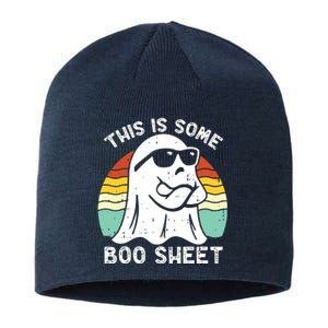 Funny Halloween Boo Ghost Costume This Is Some Boo Sheet Sustainable Beanie