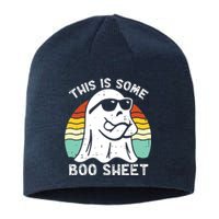 Funny Halloween Boo Ghost Costume This Is Some Boo Sheet Sustainable Beanie