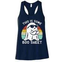 Funny Halloween Boo Ghost Costume This Is Some Boo Sheet Women's Racerback Tank