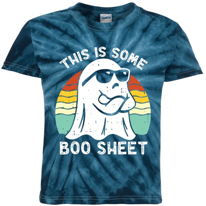 Funny Halloween Boo Ghost Costume This Is Some Boo Sheet Kids Tie-Dye T-Shirt