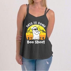 Funny Halloween Boo Ghost Costume This Is Some Boo Sheet Women's Strappy Tank