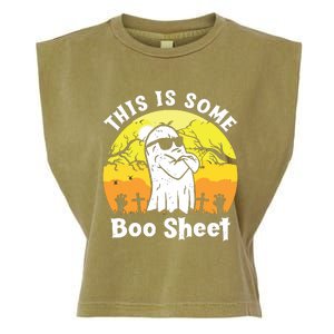 Funny Halloween Boo Ghost Costume This Is Some Boo Sheet Garment-Dyed Women's Muscle Tee