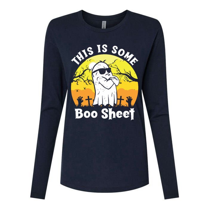 Funny Halloween Boo Ghost Costume This Is Some Boo Sheet Womens Cotton Relaxed Long Sleeve T-Shirt