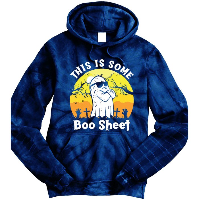 Funny Halloween Boo Ghost Costume This Is Some Boo Sheet Tie Dye Hoodie