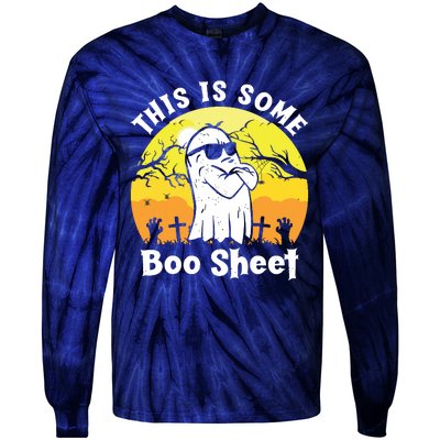 Funny Halloween Boo Ghost Costume This Is Some Boo Sheet Tie-Dye Long Sleeve Shirt