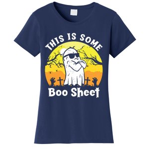 Funny Halloween Boo Ghost Costume This Is Some Boo Sheet Women's T-Shirt