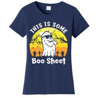 Funny Halloween Boo Ghost Costume This Is Some Boo Sheet Women's T-Shirt