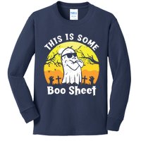 Funny Halloween Boo Ghost Costume This Is Some Boo Sheet Kids Long Sleeve Shirt