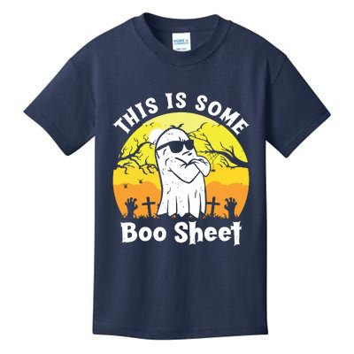 Funny Halloween Boo Ghost Costume This Is Some Boo Sheet Kids T-Shirt