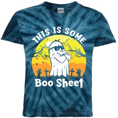 Funny Halloween Boo Ghost Costume This Is Some Boo Sheet Kids Tie-Dye T-Shirt