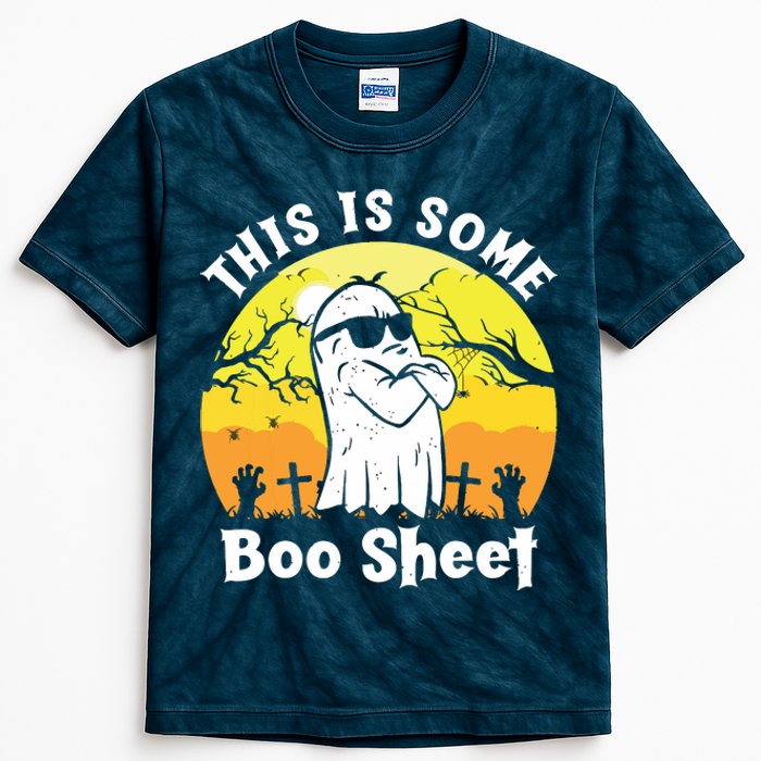 Funny Halloween Boo Ghost Costume This Is Some Boo Sheet Kids Tie-Dye T-Shirt