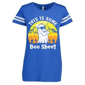 Funny Halloween Boo Ghost Costume This Is Some Boo Sheet Enza Ladies Jersey Football T-Shirt