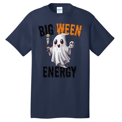 Funny Halloween Big Ween Energy Scary Ghost Tall T-Shirt