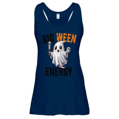 Funny Halloween Big Ween Energy Scary Ghost Ladies Essential Flowy Tank