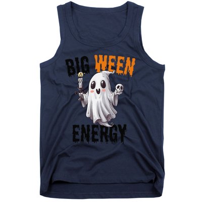 Funny Halloween Big Ween Energy Scary Ghost Tank Top