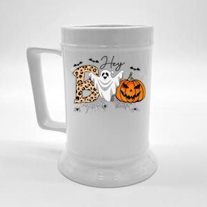 Funny Hey Boo Spiders Pumpkin Ghost Spooky Halloween Beer Stein