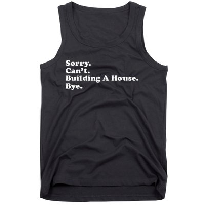 Funny Home Builder Carpenter Contractor Construction Gift Tank Top