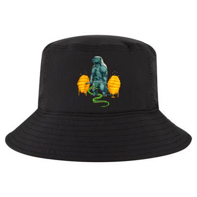 Funny Honey Badger Deadlifting Weightlifting Bodybuilding Cool Comfort Performance Bucket Hat